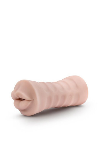 Мастурбатор в виде рта с вибропулей M for Men Angie телесний Blush (303881616)