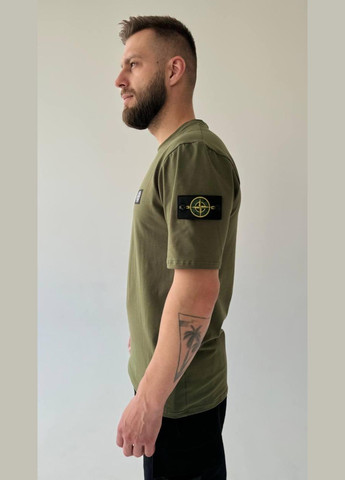 Хакі (оливкова) 2 в 1 футболка + шорти стон тканина стрейч -кулір високої якості No Brand