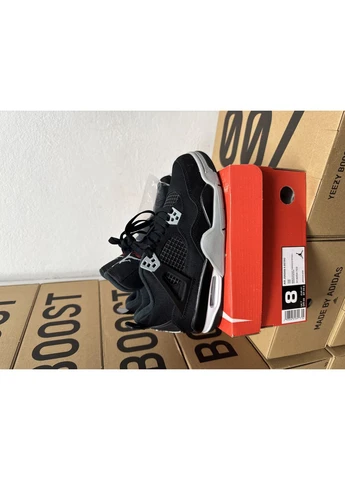 Чорні літні кросівки nike air jordan 4 black canvas найк аір джордан No Brand