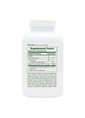 Витамины и минералы Orange Juice Vitamin C 500 mg, 90 жевательных таблеток Natures Plus (322292060)