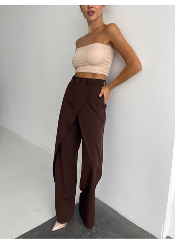 Жіночі брюки палаццо з ефектом запаху MonCher (351554797)