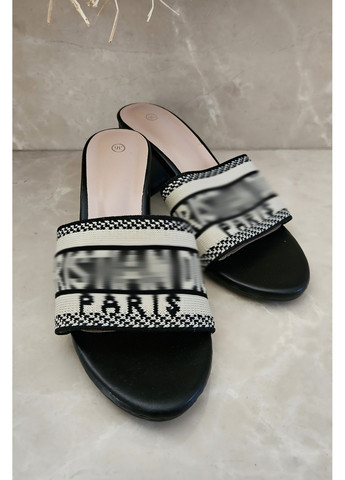 Черные шлепки женские черного цвета Let's Shop