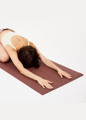 Килимок для Йоги Пілатесу COMFORT Д173 х Ш61 х Т0,8 см Коричневий KIMJALY (336550355)
