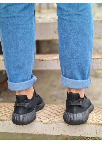 КРОСІВКИ ЖІНОЧІ ADIDAS YEEZY BOOST 350 MONO BLACK V2 АДІДАС ІЗІ БУСТ No Brand чорні демісезони (368887785)