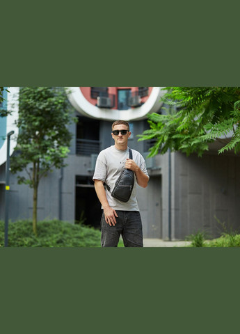 Кожаная нагрудная мужская сумка слинг Tiding Bag (302391003)