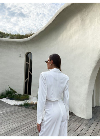 Жіночий костюм MELANIA (кроп-жакет + брюки палаццо) (mil458) milirud (365860059)