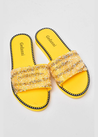 Шльопанці жіночі жовтого кольору Let's Shop (340715145)