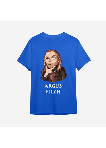 Синяя демисезонная детская футболка с принтом "argus filch". гарри поттер (10520427825) ТiШОТКА