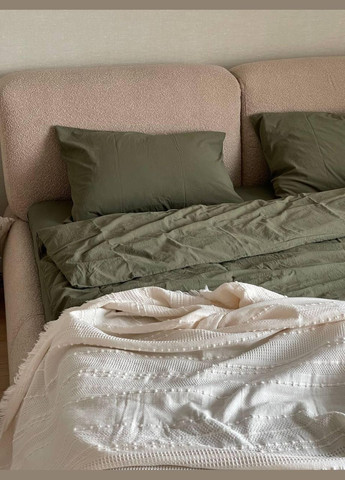 Постельное белье Антиаллергенное Евро 200х220 наволочка 70х70 2шт Хаки (П4К-al-sikel-var-004-01) No Brand (348095228)