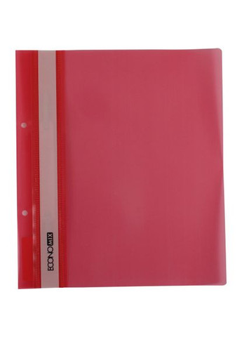 Папкаскоросшиватель А5 красная E31506-01 с перфорацией прозрачный верх (4044572136060) ECONOMIX (292708215)