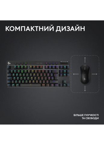 Клавиатура G PRO X TKL Lightspeed Black Tactile (920-012136) Logitech (347586117)