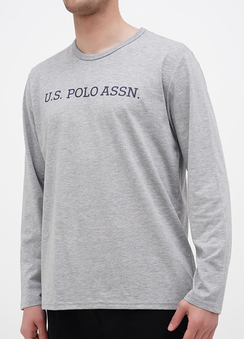 Светло-серая футболка-футболка u.s. polo assn мужская для мужчин U.S. Polo Assn.