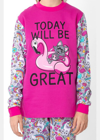 Светло-серая пижама для девочки (подростковая) (p-16101) Носи своє