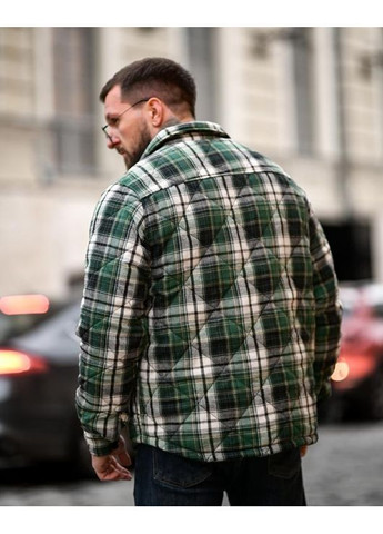 Зеленая демисезонная демисезонная мужская куртка клетчатая зеленая Freedom