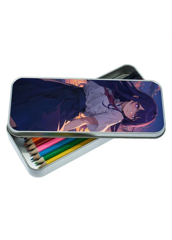 Пенал школьный для мальчика и девочки металлический Аниме Ребенок любимца #020 7*18 см Silver No Brand (309157069)