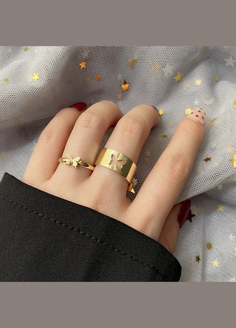 Набор колец 2шт с бабочкой бабочка регулируемые парные кольца кольца No Brand (340463777)