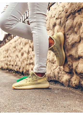 Жовті Осінні кросівки чоловічі adidas yeezy boost 350 v2 antlia адідас ізі буст No Brand