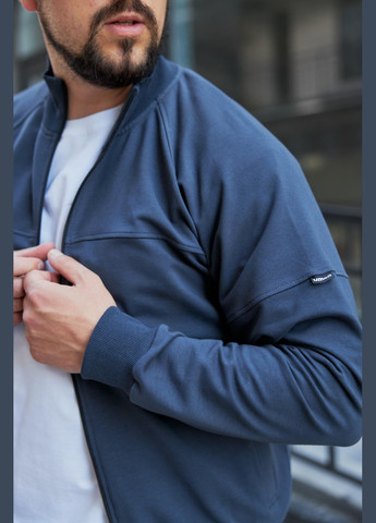 Синий кофта мужская на замке м143.2 (2х нить) UMON (315480914)