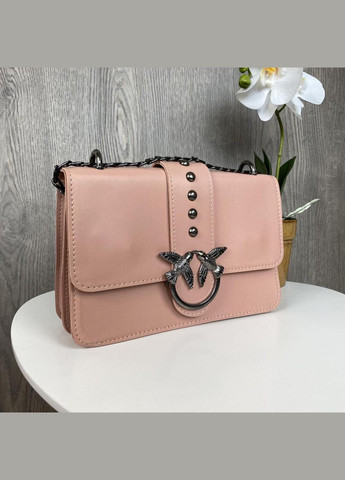 Женская мини сумочка клатч с птичками Розовый No Brand (298997036)