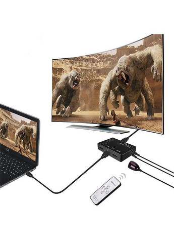 Комутатор HDMI 5xports HDMI switch, remote controlled, 4K resolution support Media-Tech (315144070)