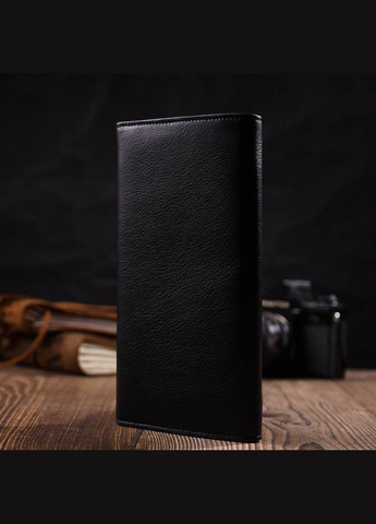 Жіноче містке портмоне з натуральної шкіри 21976 Чорний Tony Bellucci (306881290)