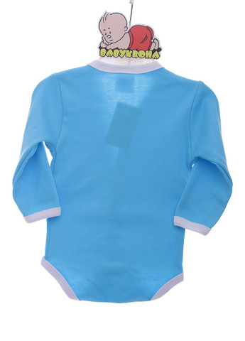 Боді з довгим рукавом для хлопчика інтерлок на бірюзовий кнопках 50 см (41981) BABYKROHA (297199605)