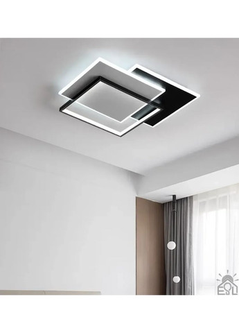 Люстра керована світлодіодна VEGA TRIPLE 3S 70 Вт 470х470х60 мм Чорно-Біла ESLLSE (365650696)