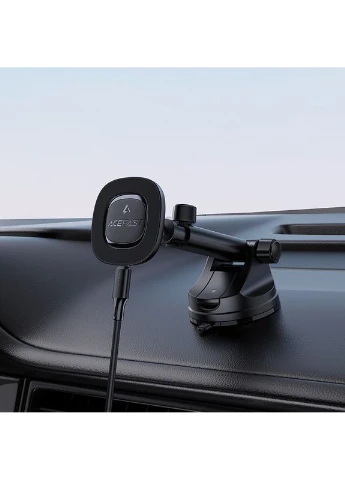 Автодержатель для телефона с БЗП magnetic wireless charging car holder for dashboard (6974316284116) Acefast D47 (381491034)