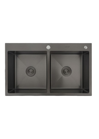 Кухонная мойка GS83506 накладная 830x500 мм, нержавеющая сталь, поверхность PVD GAPPO (275335395)