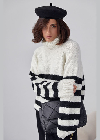 Вязаный женский свитер в полоску 4612 Lurex (280910156)