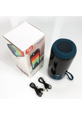 Bluetooth-колонка TG651 с RGB ПОДСВЕТКОЙ, аккумуляторная колонка для музыки, для вечеринки. Цвет: синий T&G (365731646)