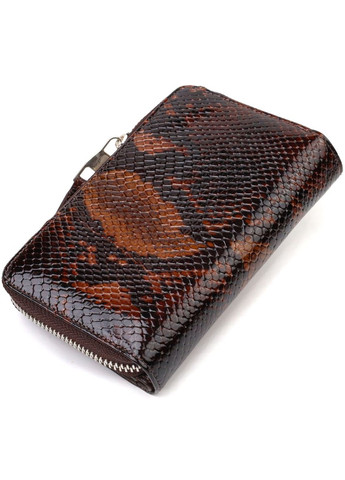 Жіноче портмоне зі шкіри з тисненням під змію та монетницею на кнопці різнокольорове (sku_21714) No Brand (328218648)