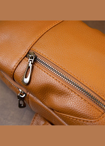 Сумка слинг мужская кожаная через плечо рыжая размер 16,5х31,5х6,3 см 20404 Vintage (362418046)