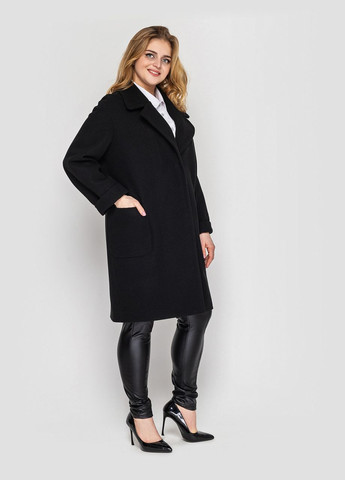 Черное демисезонное Пальто Алсу 56 Черный 0325 Vlavi
