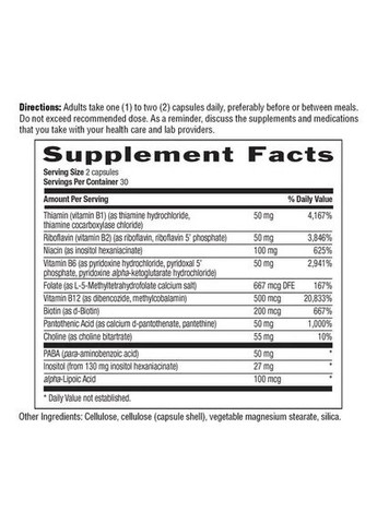 Вітамін В комплекс Coenzyme B-Complex 60 капсул Country Life (362411637)