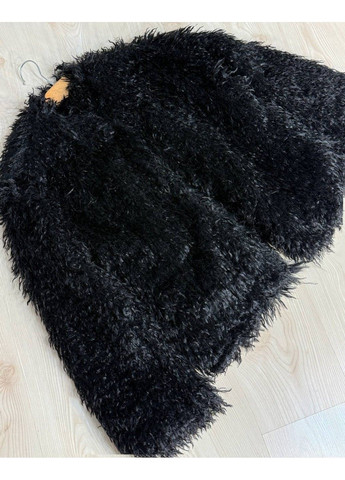 Шуба жіноча 10051 штучне хутро під ламу коротка чорна Lady yep (350936616)