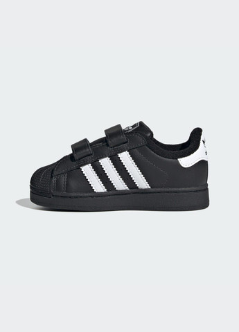 Чорні всесезонні кросівки superstar ii comfort closure kids adidas