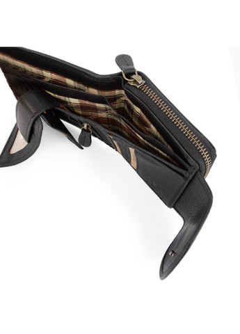 Женский кожаный кошелек 5181 HB черный на кнопке HILL BURRY (366062733)