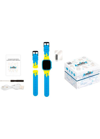 Смартчасы GO008 GLORY GPS WIFI Blue-Yellow Amigo (315466230)