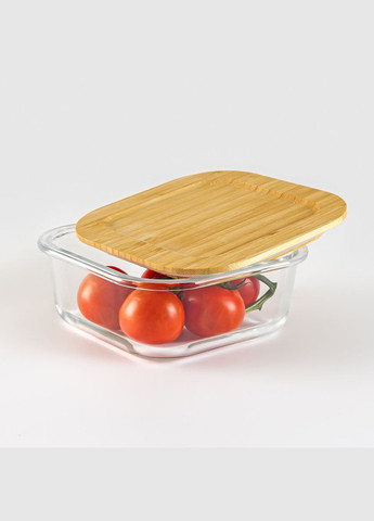 Емкость для хранения MY HOME квадратная с крышкой 0.8 л (KP-60 M T/WOOD) MVM (301003257)