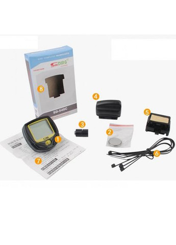 Велокомпьютер SD-548C 14 функций беспроводной Sunding (370843656)