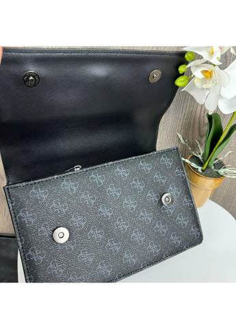 Качественная женская мини сумочка клатч на цепочке стиль Guess черная сумка на плечо No Brand (393665765)