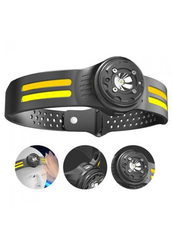 Ліхтар налобний акумуляторний T134-XPE-4COB з датчиком руху 6 режимів No Brand (323486371)