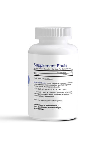 Мелатонін 10 мг. для міцного сну En`vie Lab 30 капсул Bionic Formula (369154371)