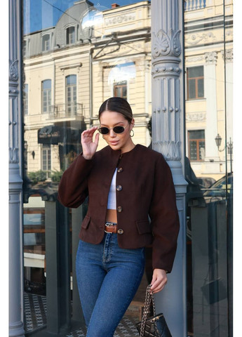 Коричневый женский женский пиджак из кашемира MonCher - демисезонный