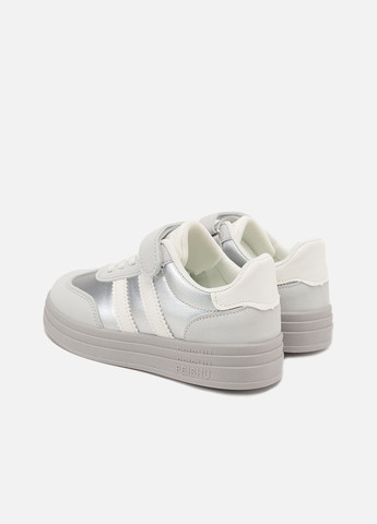 Серые кеды на платформе для девочки цвет серый cb-00264535 No Brand