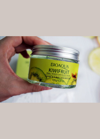 Нічна маска-детокс для обличчя з ківі та равликовим муцином Kiwifruit Snail Tender Skin Sleep Mask 120 г Bioaqua (317169484)