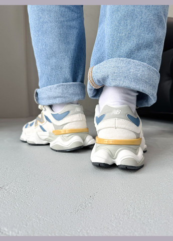 Бежевые демисезонные кроссовки мужские и женские new balance 9060 beige blue | нью беланс 9060 бежевые No Brand
