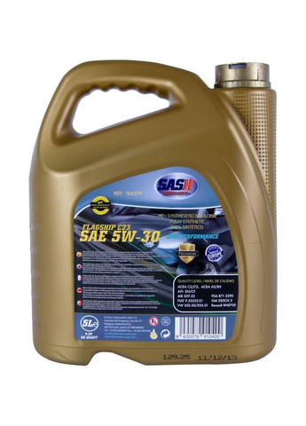 Автомобильное моторное масло FLAGSHIP C23 5W-30 5л 106279 SASH (352762073)