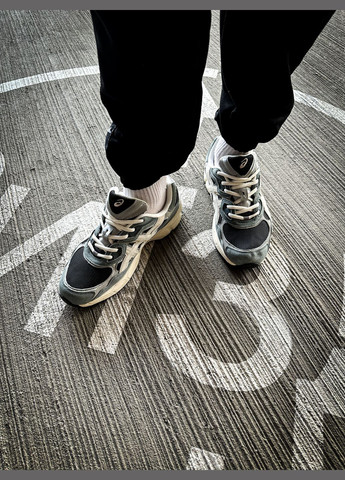 Зеленые демисезонные кроссовки мужские и женские asics gel-nyc green grey | асикс гель-нюк зеленые серые No Brand